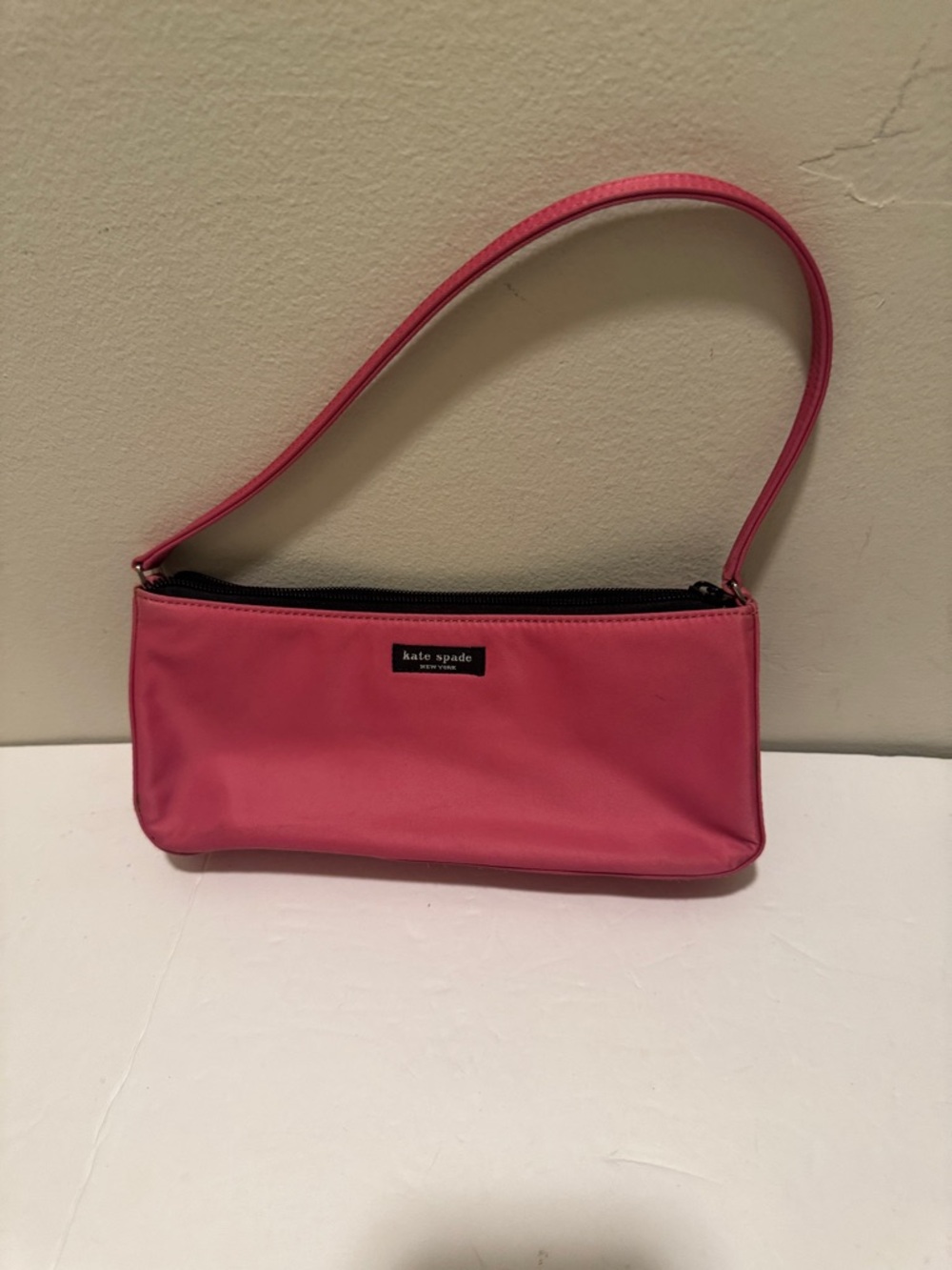 kate spade Hot Pink Satin Wristlet Clutch